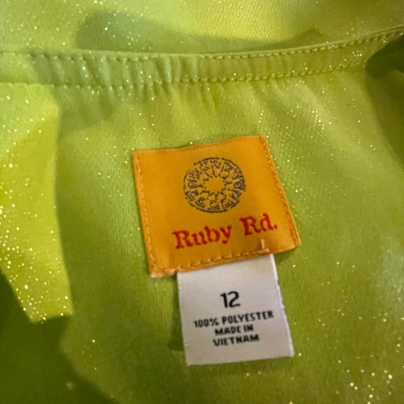 Ruby Rd. Sparkly Lime Jacket 12 FREE SHIP - Picture 4 of 4